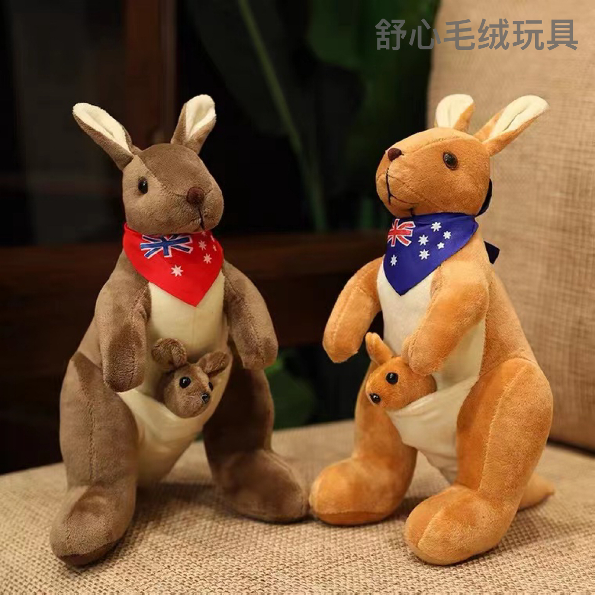 Kangaroo plush toys, sleeping cushions, dolls, girls' bed king-sized sleeping pillows, creative gifts details Picture