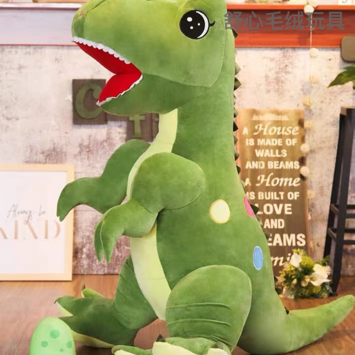 Douyin popular dinosaur figurines, doll pillows, plush toys, children's and girls' gifts, gift ornaments