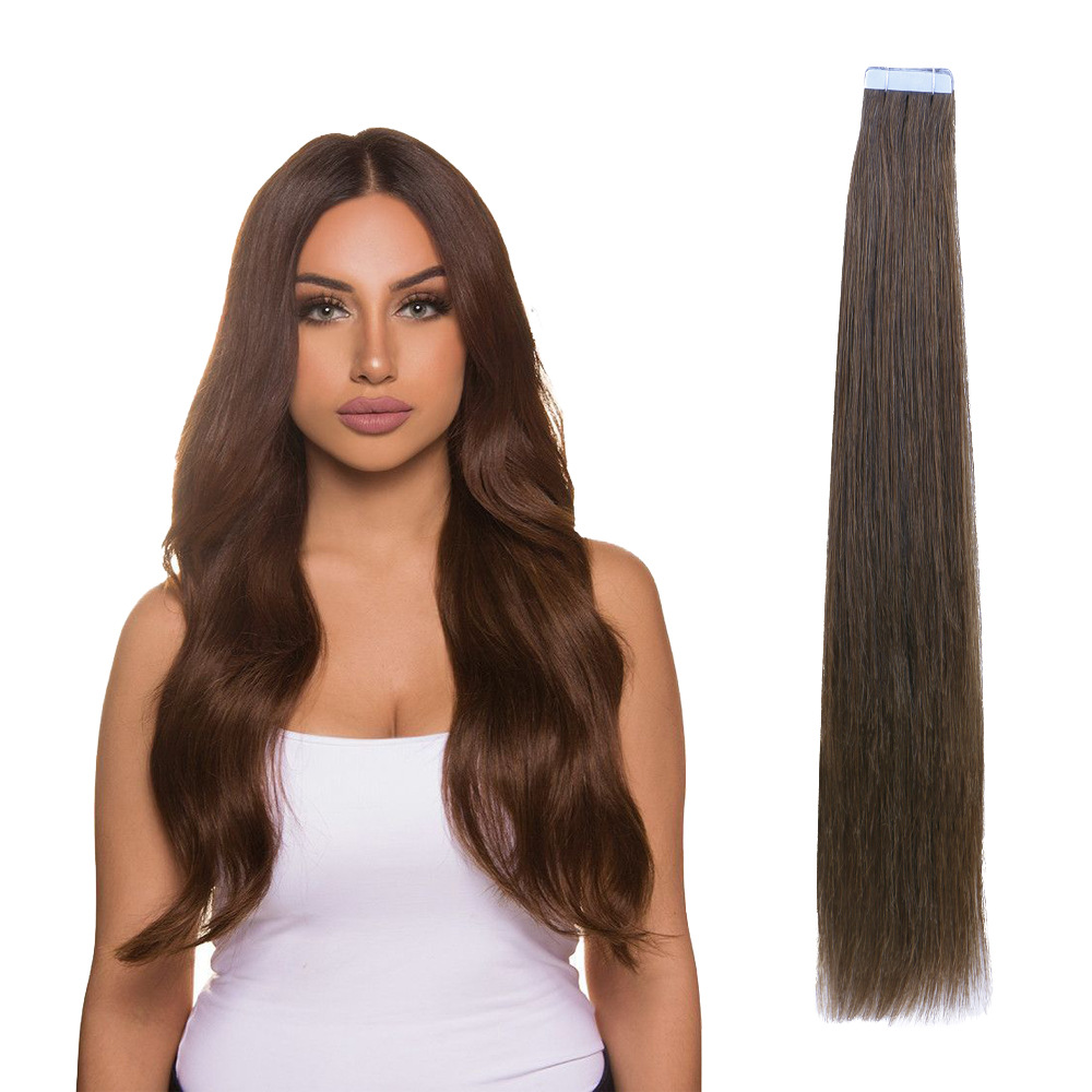 European and American wigs, real human hair, white people's hair extension, film hair #4hair extension, seamless hair extension brush, gel hair