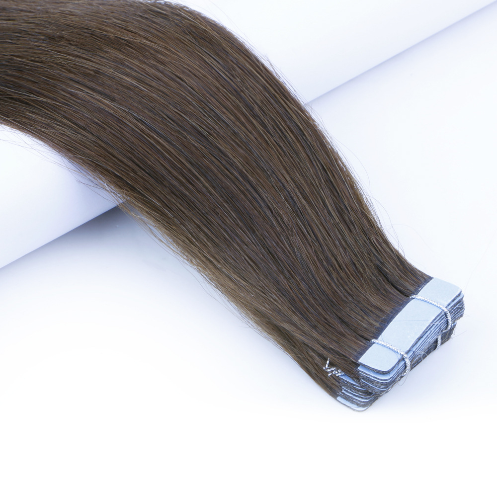 European and American wigs, real human hair, white people's hair extension, film hair #4hair extension, seamless hair extension brush, gel hair Specification image