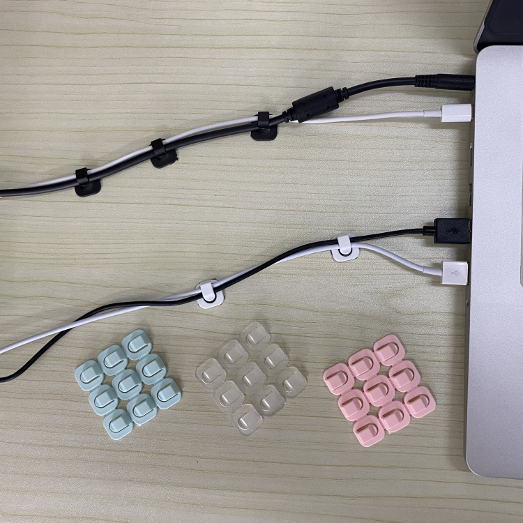 自粘电线夹迷你电线固定器光纤电话外线固定夹理线器粘贴式整理夹