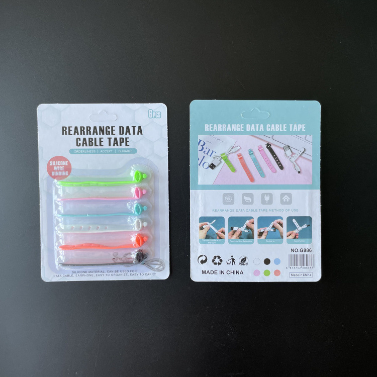 6 storage clips, computer power cord fixing, organizing, charging, winding, binding, cable tying, data cable organizer Application Scenario