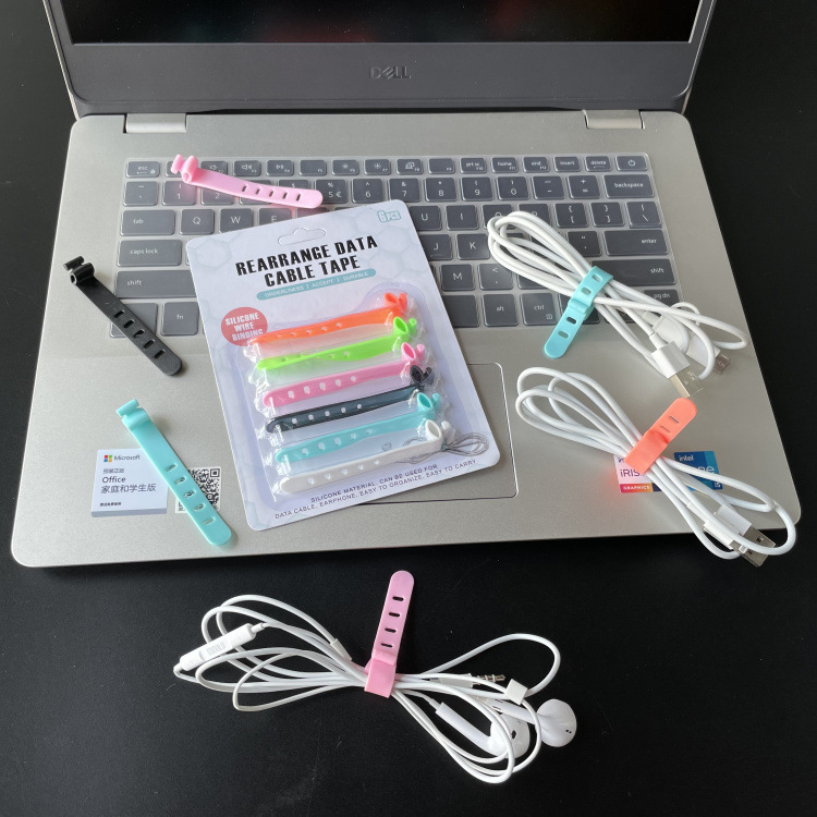 6 storage clips, computer power cord fixing, organizing, charging, winding, binding, cable tying, data cable organizer