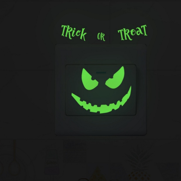 开关标签贴家用夜光按钮开关识别笑脸墙贴画插座灯自粘贴纸家用