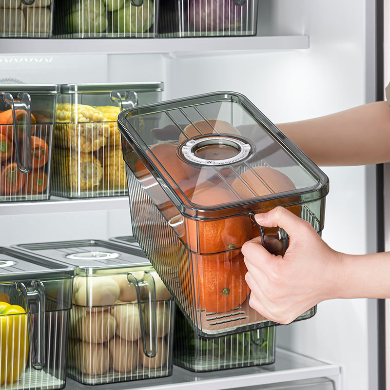 冰箱收纳盒pet食品级水果蔬菜鸡蛋保鲜盒家用厨房整理储物盒盒子