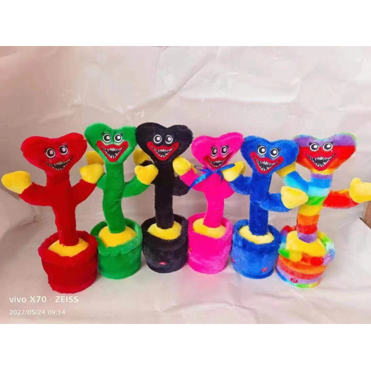 跨境新品唱歌跳舞摇摆波比系列 录音波比电动毛绒发光玩具