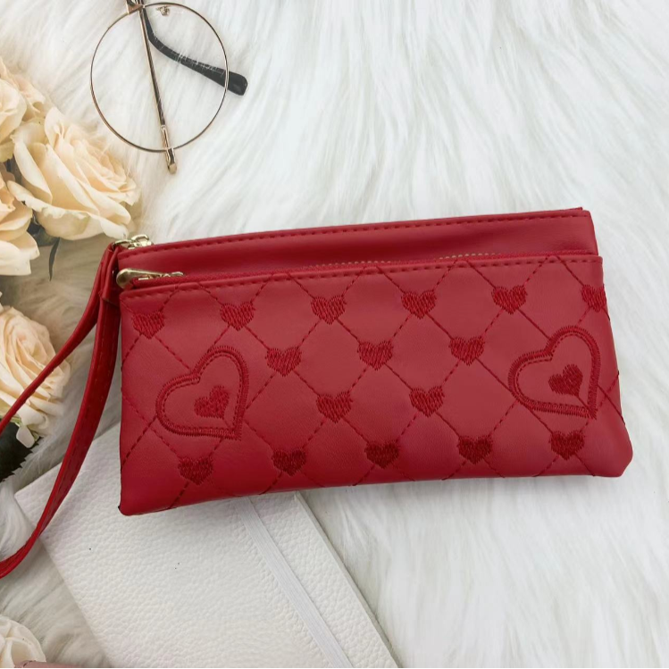 European and American fashion long leather wallet simple mobile phone pocket thumbnail