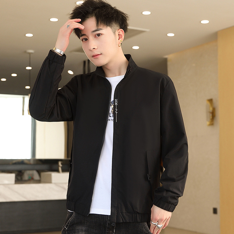"Jacket Man 2021 Korean Spring Youth Men's Trendy Casual Workwear Jacket and coat source manufacturer wholesale. details Picture