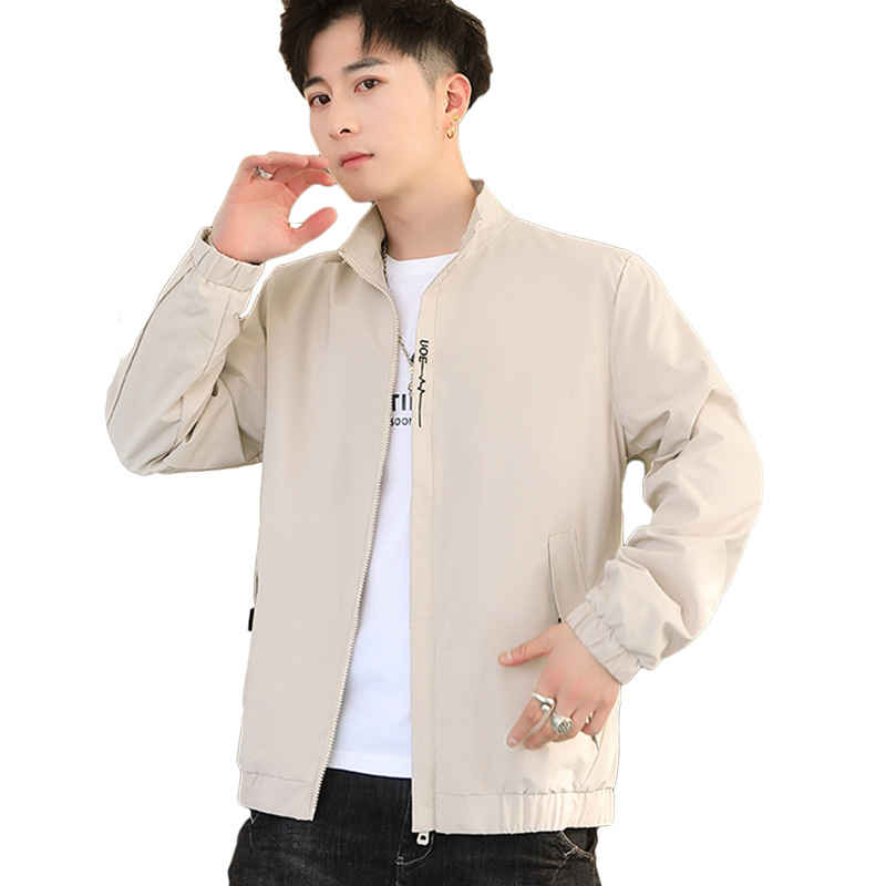 "Jacket Man 2021 Korean Spring Youth Men's Trendy Casual Workwear Jacket and coat source manufacturer wholesale. Item Picture