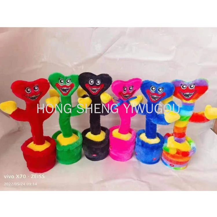 Electric swing replay Bobbi Cross-border sausage monster action figure can sing and dance cactus plush can talk toys thumbnail