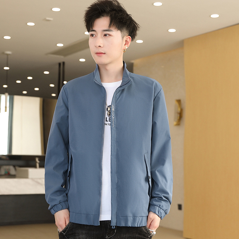 "Jacket Man 2021 Korean Spring Youth Men's Trendy Casual Workwear Jacket and coat source manufacturer wholesale. Specification image