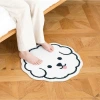 Faux cashmere floor mat, Japanese and Korean style bathroom entrance mat, cartoon and cute, washable foot mat for delivery Specification image