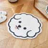 Faux cashmere floor mat, Japanese and Korean style bathroom entrance mat, cartoon and cute, washable foot mat for delivery details Picture