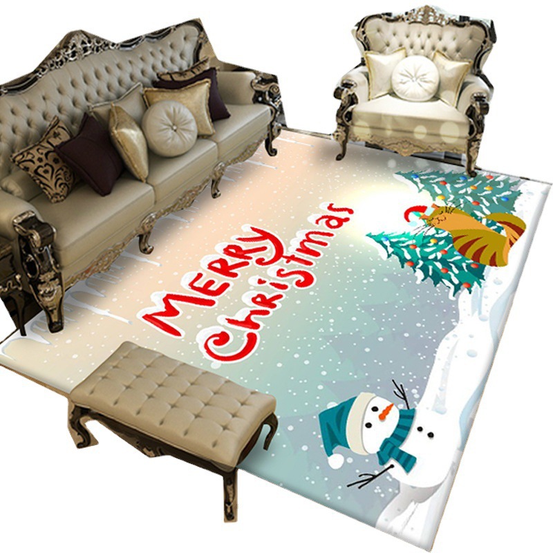 Christmas cross-border living room sofa, coffee table, whole carpet, festival gifts, anti-slip floor mat, red bedside bay window carpet Item Picture