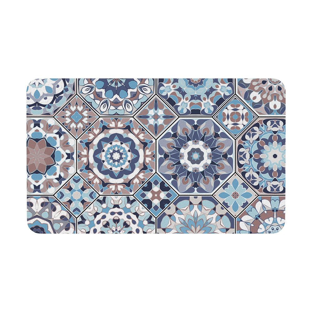 Cross-border new products: Bohemian kitchen carpet floor MATS, diatom mud floor MATS, bathroom water-absorbing anti-slip MATS, and entrance floor MATS Application Scenario