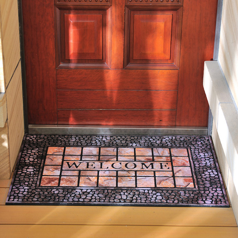 Direct supply from the source factory: American-style outdoor anti-slip door MATS, villa floor MATS for rubbing against soil, and rubber flocked floor MATS for the main entrance details Picture