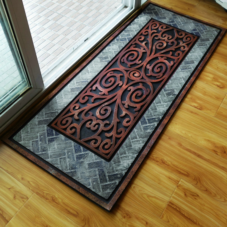 Floor mat entry door carpet doorway foyer entry European carpet non-slip American doormat entry rubber footpad