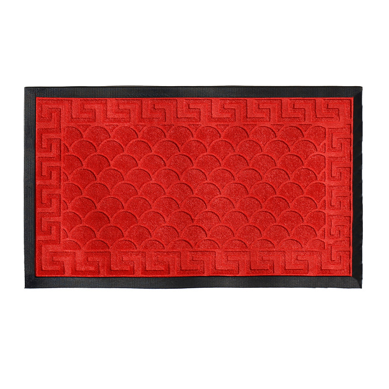 Entrance floor MATS, door carpet, cross-border special for indoor and outdoor brushed and embossed rubber door MATS, household dragon scale pattern Item Picture