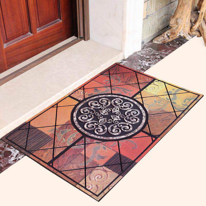 Direct supply from the source factory: American-style outdoor anti-slip door MATS, villa floor MATS for rubbing against soil, and rubber flocked floor MATS for the main entrance