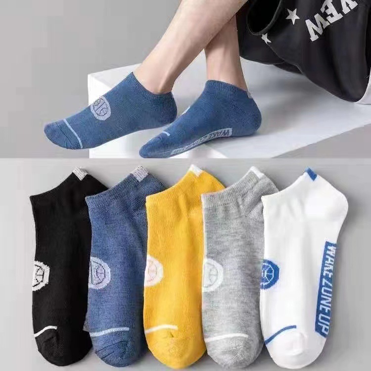Men's and women's short socks, autumn and winter boat socks, trendy, versatile, breathable, sweat-absorbing, deodorizing sports socks, mid-calf socks wholesale Specification image