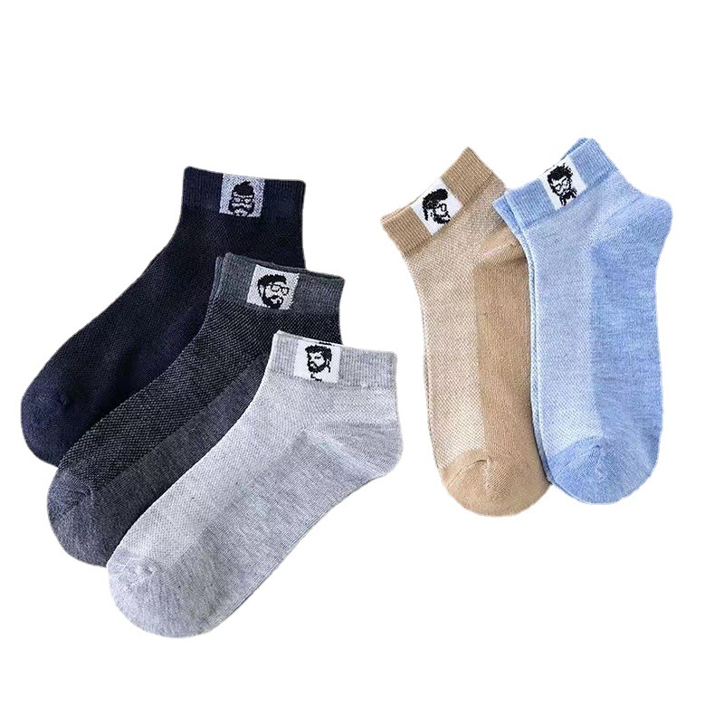 Men's and women's short socks, autumn and winter boat socks, trendy, versatile, breathable, sweat-absorbing, deodorizing sports socks, mid-calf socks wholesale Item Picture