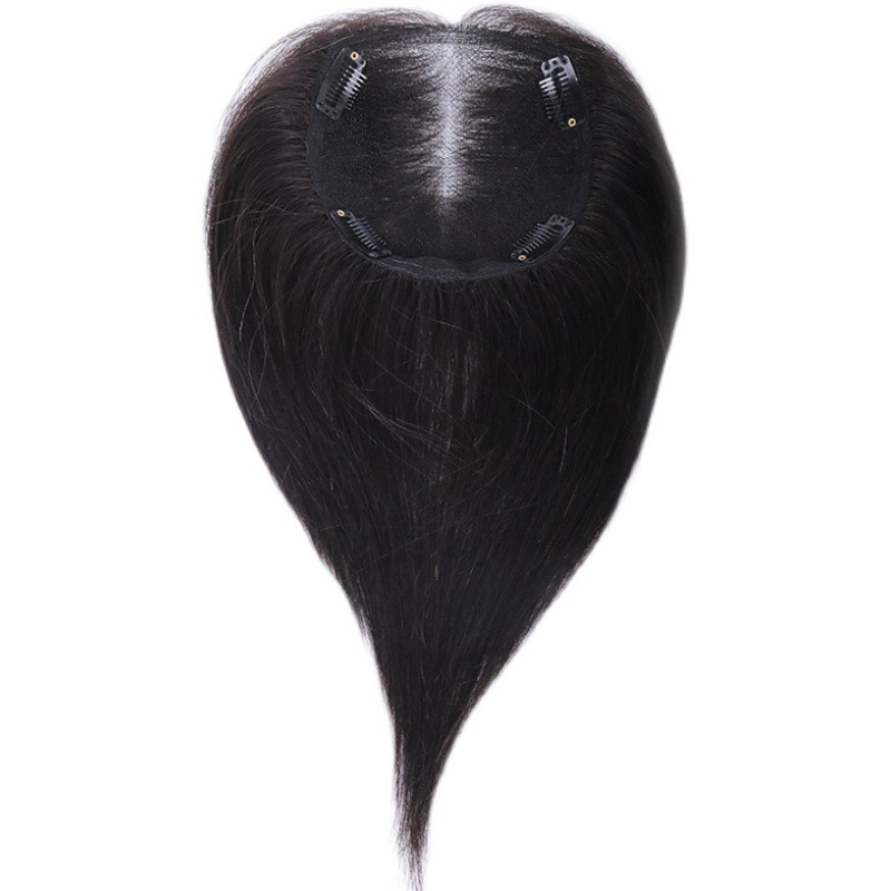 Wholesale real hair pieces in stock, fully hand-woven, lightweight and breathable bangs wig pieces, honeycomb Swiss mesh top Application Scenario