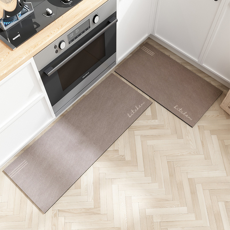 Cross-border ins seven-color velvet kitchen floor mat is washable and dirt-resistant. It is a no-wash, oil-proof and water-proof mat for home use Application Scenario