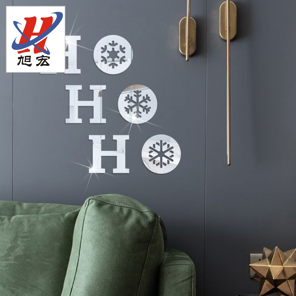 Manufacturers direct sales of Christmas series acrylic mirror paste HO HO HO wall paste sample custom