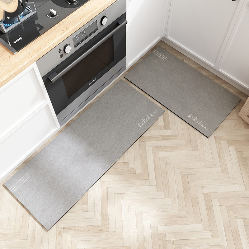 Cross-border ins seven-color velvet kitchen floor mat is washable and dirt-resistant. It is a no-wash, oil-proof and water-proof mat for home use Specification image