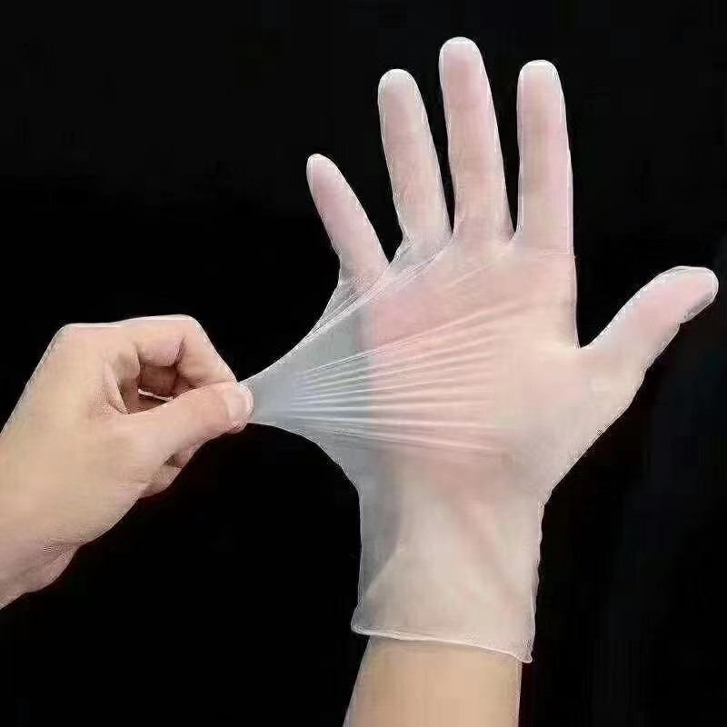 厂家直销PVC一次性工业防护手套半透明一次性有粉无粉手套