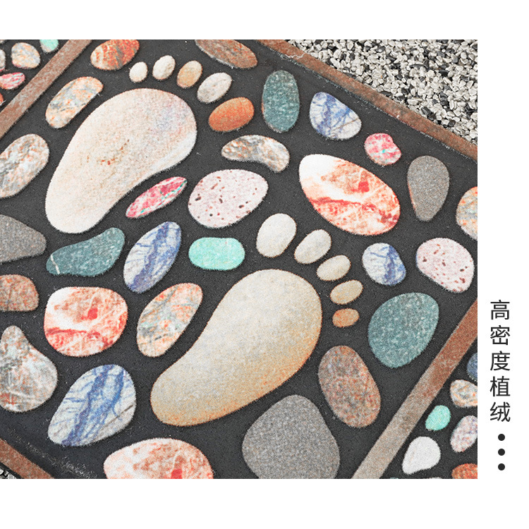 Cross-border Amazon rubber letter door mat, dust-proof and anti-slip door foot mat, outdoor door stone door mat