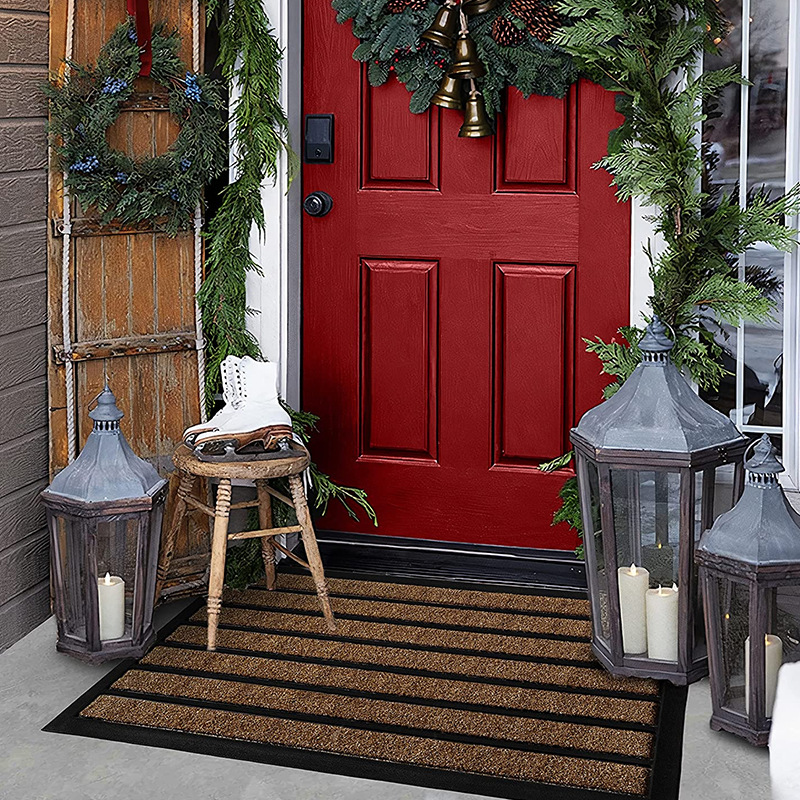 Cross-border wholesale of outdoor rubber mud-removing door MATS, dust-removing floor MATS for entering and leaving homes, and simple anti-slip door MATS for household use details Picture