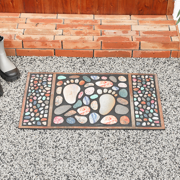 Cross-border Amazon rubber letter door mat, dust-proof and anti-slip door foot mat, outdoor door stone door mat Item Picture