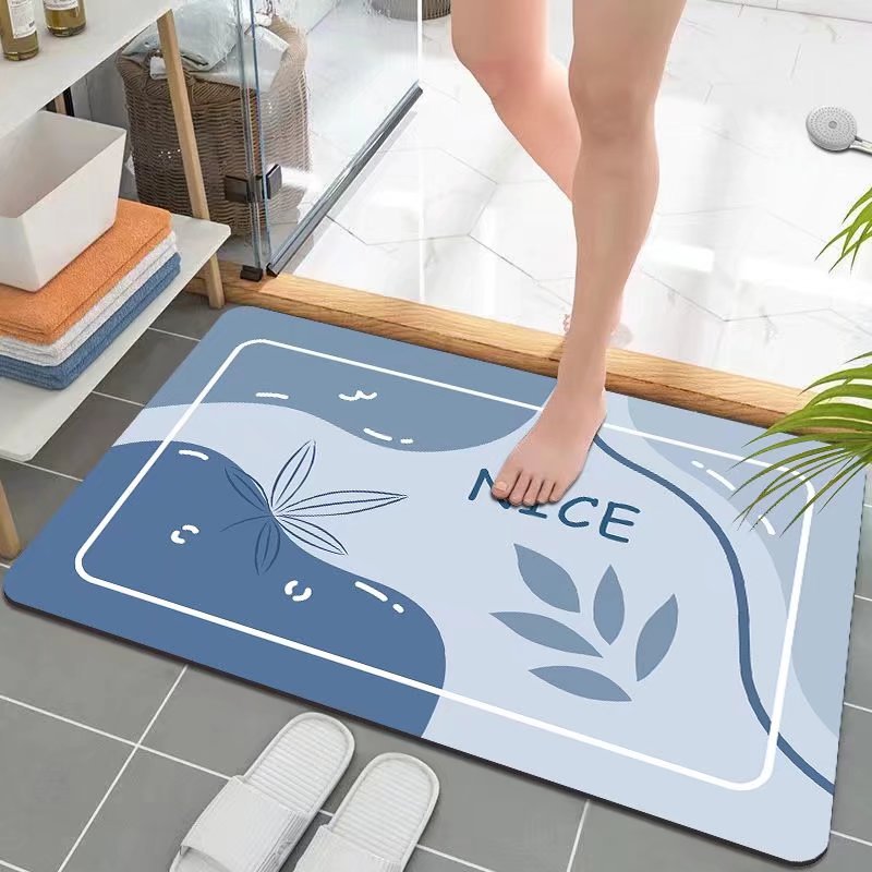 Refreshing diatom mud floor MATS, absorbent foot MATS, anti-slip MATS for bathrooms and showers, quick-drying rubber soft MATS for bathrooms in stock Application Scenario