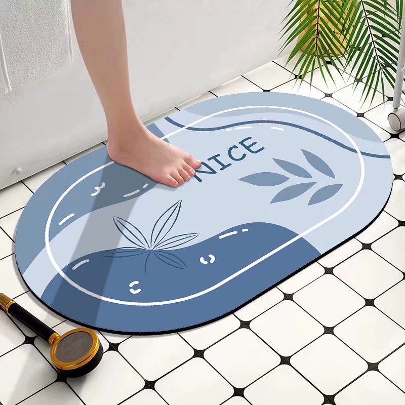 Refreshing diatom mud floor MATS, absorbent foot MATS, anti-slip MATS for bathrooms and showers, quick-drying rubber soft MATS for bathrooms in stock
