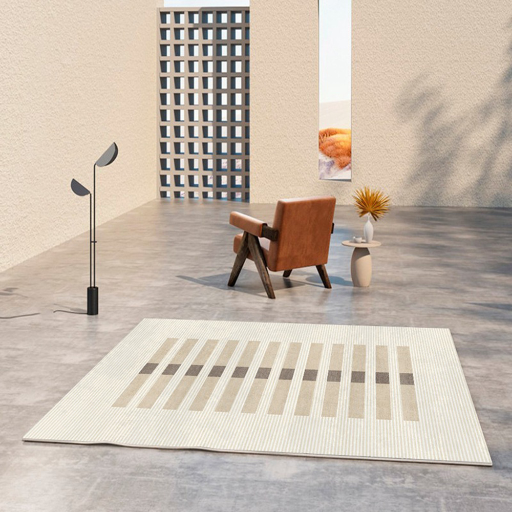 Morandi Nordic living room carpet, ins geometric home bedroom abstract bedside blanket, simple sofa coffee table floor mat Specification image