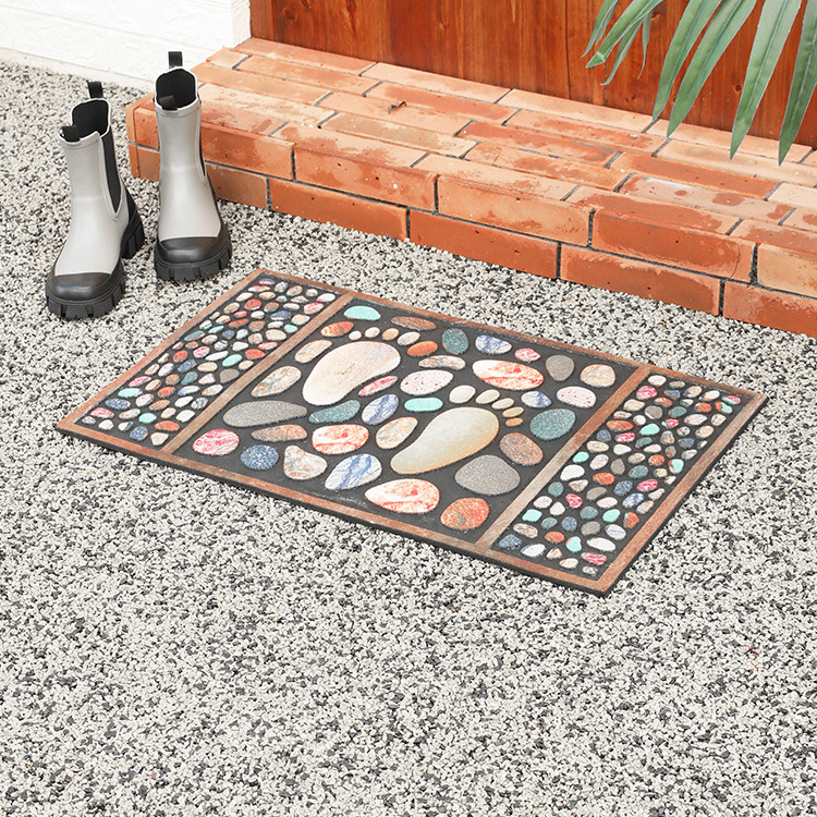 Cross-border Amazon rubber letter door mat, dust-proof and anti-slip door foot mat, outdoor door stone door mat Specification image