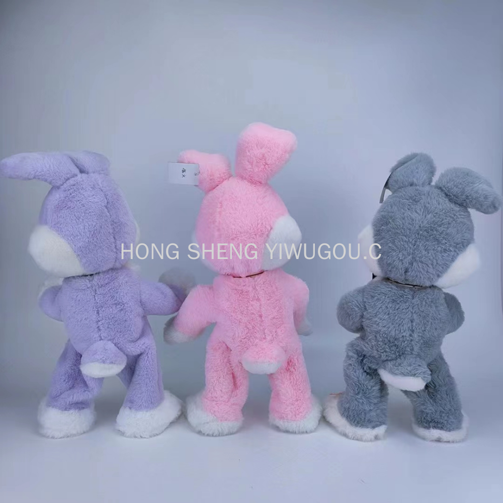 Electric plush toy singing, speaking, dancing, cute zodiac voice-controlled rabbit baby gift toy little rabbit 1 details Picture