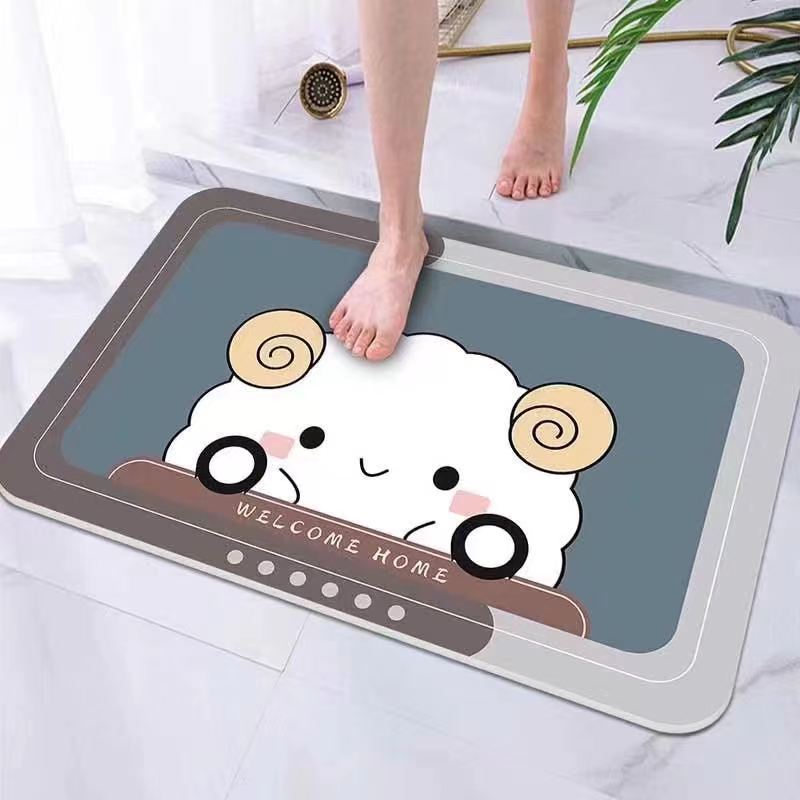 【 Manufacturer 】 Diatom mud absorbent mat, bathroom and toilet door foot mat, anti-slip floor mat, washroom and toilet carpet