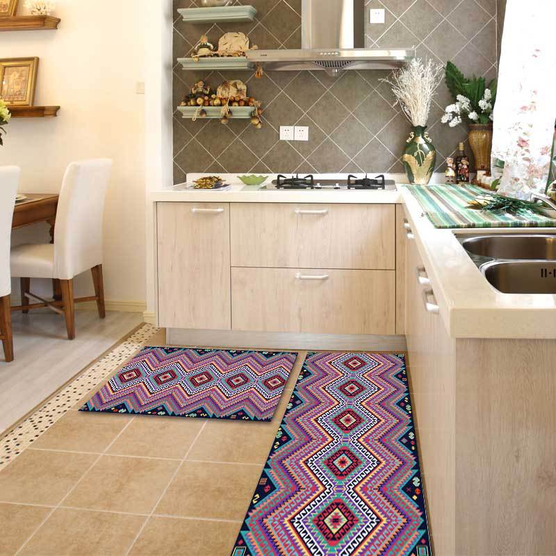 Cross-border cartoon kitchen floor MATS two-piece carpet bathroom absorbent floor MATS manufacturers direct bathroom door MATS floor MATS