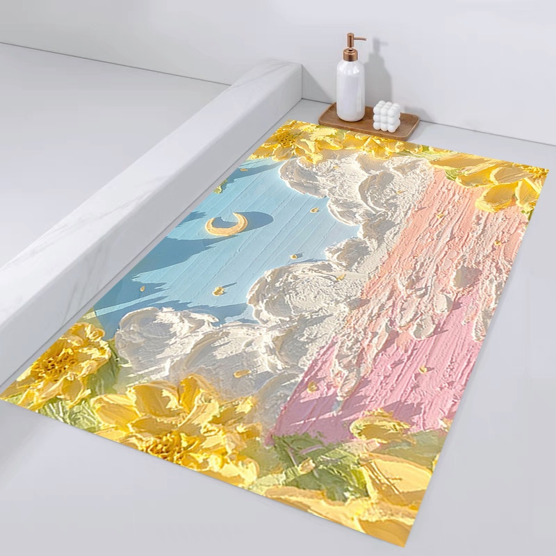 Fresh and clean InS-style soft diatom mud floor MATS, water-absorbing and quick-drying, anti-slip MATS for bathroom doorways, wholesale entrance MATS Specification image