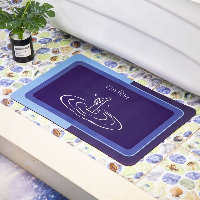 【 Manufacturer 】 Diatom mud absorbent mat, bathroom and toilet door foot mat, anti-slip floor mat, washroom and toilet carpet Application Scenario