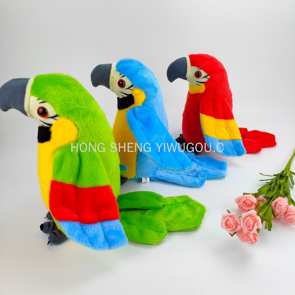 Parrot learning to speak, flapping wings, little bird soothing tool, learning to speak, toy parrot 1 details Picture