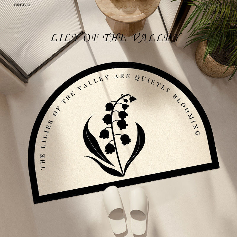 Household bathroom diatom mud floor mat, water-absorbing soft mat at the bathroom door, anti-slip foot mat, quick-drying carpet at the toilet entrance