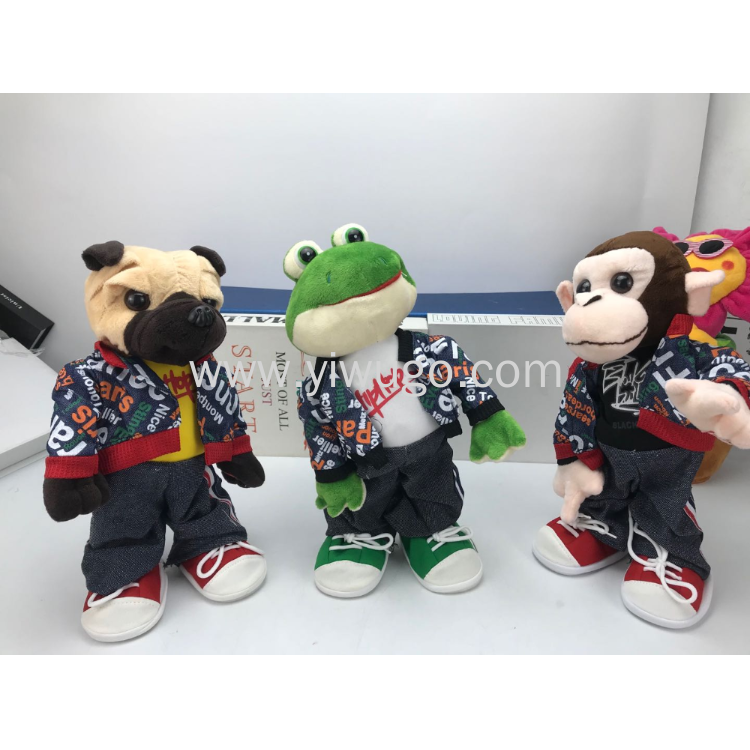 Electric plush toys, singing and dancing, frogs, monkeys, dogs, children's gifts, plush dolls, rocking, and a great tool for soothing kids. 1