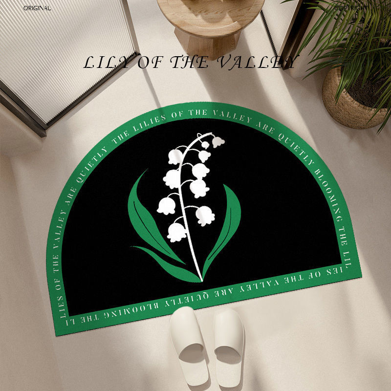 Household bathroom diatom mud floor mat, water-absorbing soft mat at the bathroom door, anti-slip foot mat, quick-drying carpet at the toilet entrance details Picture