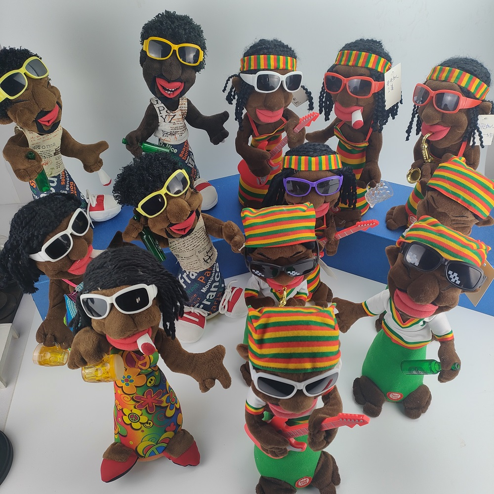 牙买加人搞笑跳舞摇摆电动毛绒玩具1