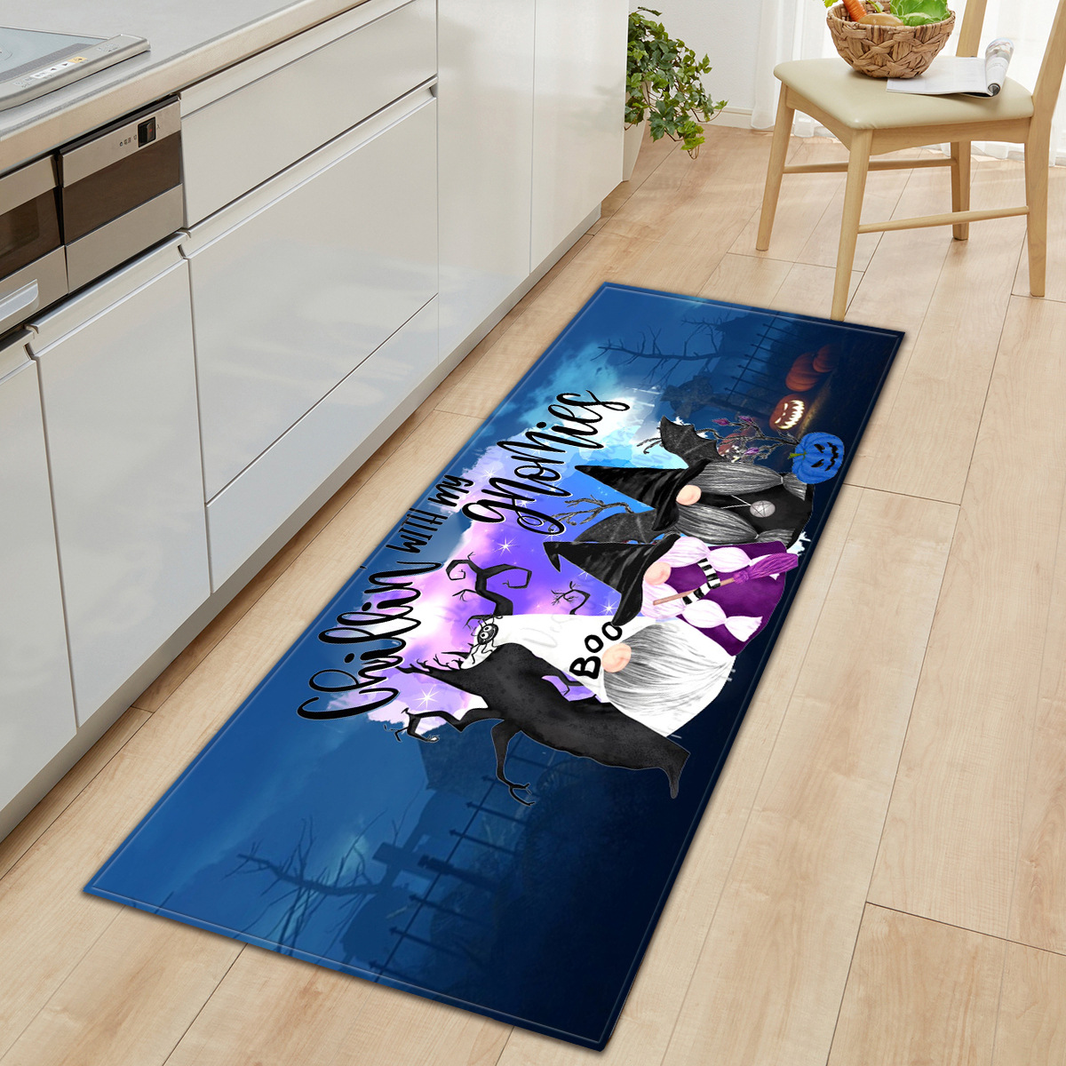 Cross-border Halloween faceless doll entrance mat, kitchen absorbent long strip, bedroom anti-slip floor mat, living room carpet delivery Item Picture
