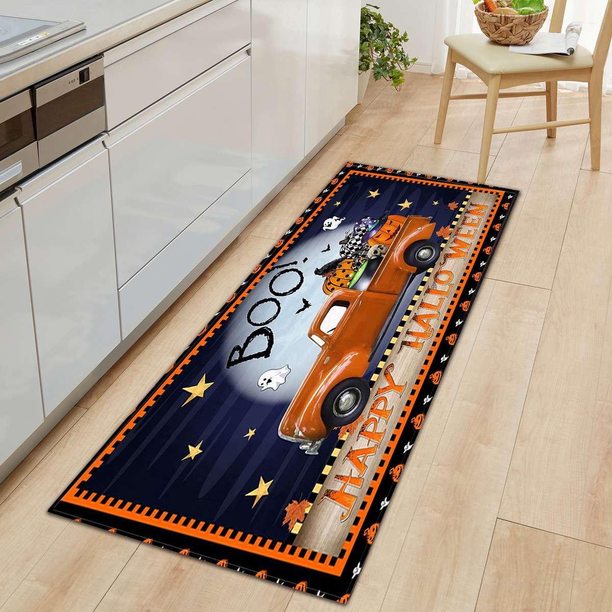 Cross-border Halloween faceless doll entrance mat, kitchen absorbent long strip, bedroom anti-slip floor mat, living room carpet delivery Specification image