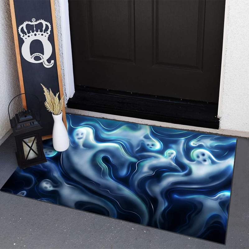 Cross border spot Halloween diamond entry carpet play weird pumpkin clown entry door mat gate scary foot mat thumbnail